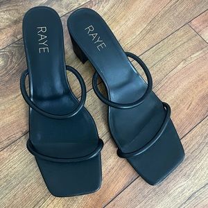 Raye The Label midi double strap heels